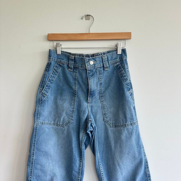 Old Navy High Rise OG Chino Straight Leg Denim Pants Blue XS - Picture 4 of 7